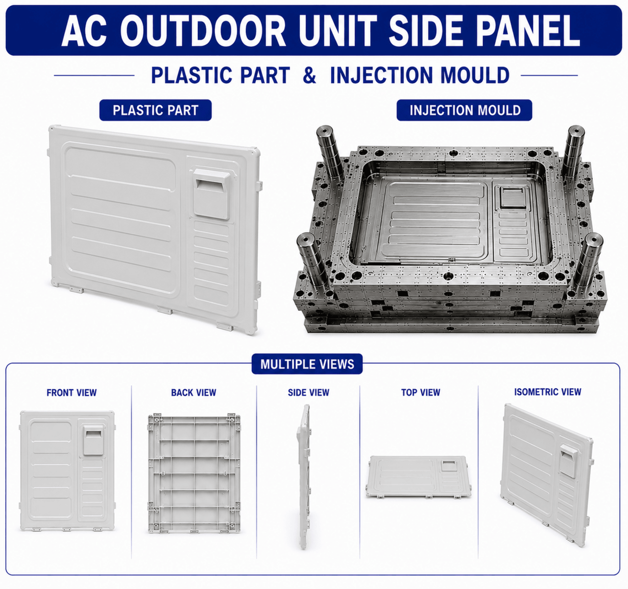 AC Plastic Outdoor Unit Side Panel